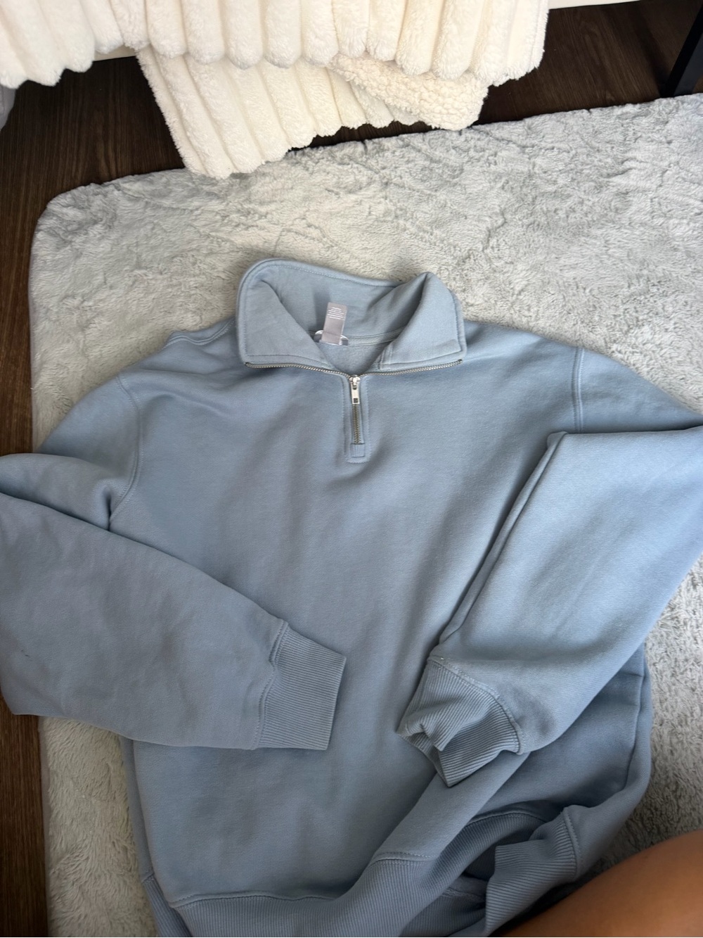Tilly's Light Blue Quarter-Zip Men's Sweater